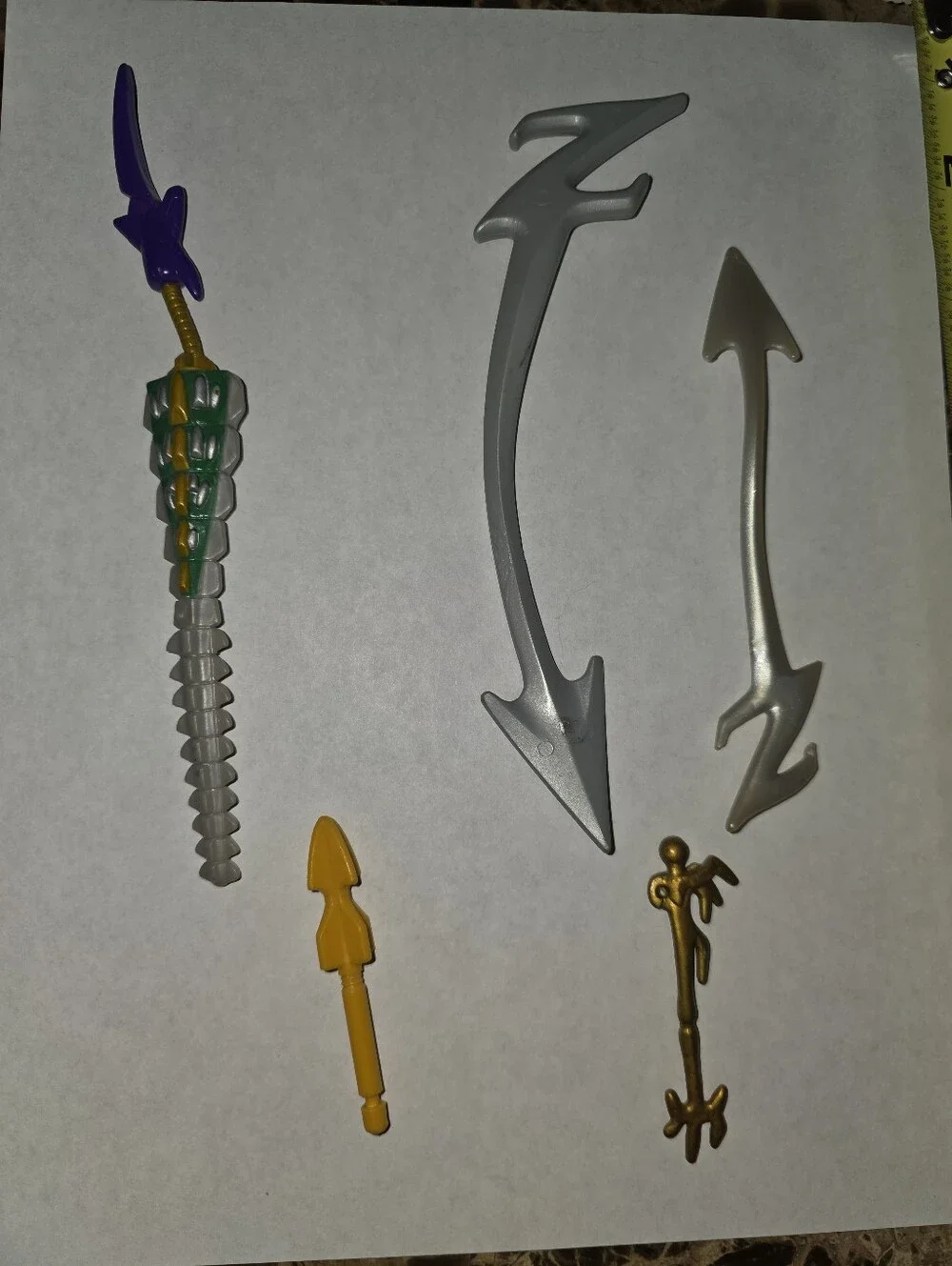 5 VINTAGE POWER RANGER ZEO STAFF LORD ZED MISSLE MMPR WILD FORCE PIECE PARTS